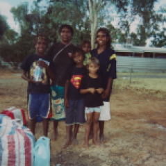 Helping indigenous Australian Aborigines. We transported this family over hundreds of miles to see their father in hospital.